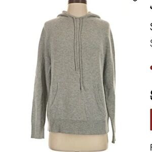 J. Crew Women’s 100% Cashmere Blend Gray Hoodie Sweater S